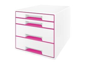 Ladenblok Leitz WOW 4 laden wit/roze