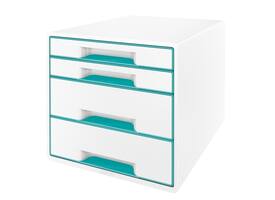 Ladenblok Leitz WOW 4 laden wit/ijsblauw
