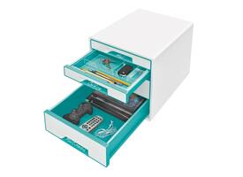 Ladenblok Leitz WOW 4 laden wit/ijsblauw