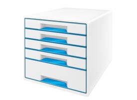 Ladenblok Leitz WOW 5 laden wit/blauw
