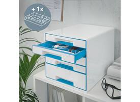 Ladenblok Leitz WOW 5 laden wit/blauw