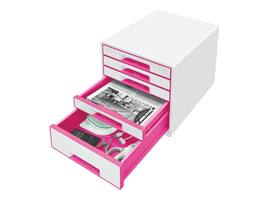 Ladenblok Leitz WOW 5 laden wit/roze