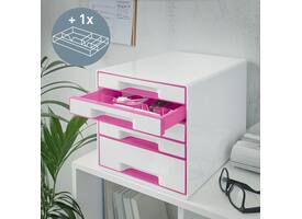 Ladenblok Leitz WOW 5 laden wit/roze