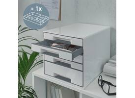 Ladenblok Leitz WOW CUBE A4 maxi 5 laden wit/grijs