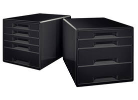 Ladenblok Leitz WOW CUBE A4 maxi 4 laden zwart