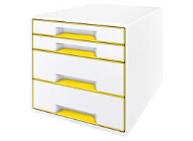 Ladenblok Leitz WOW CUBE 4 laden wit/geel