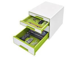 Ladenblok Leitz WOW CUBE 4 laden wit/groen