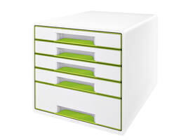 Ladenblok Leitz WOW CUBE 5 laden wit/groen