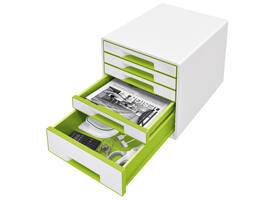 Ladenblok Leitz WOW CUBE 5 laden wit/groen