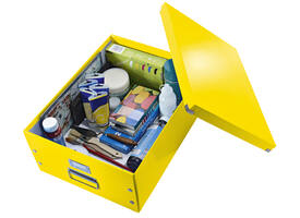Opbergdoos Leitz Click & Store WOW groot 369x200x482mm geel