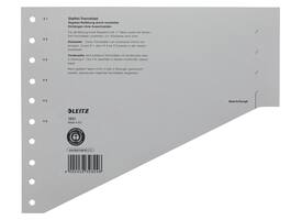 Scheidingsbladen Leitz A4 karton 200gr 11-gaats grijs 100 stuks