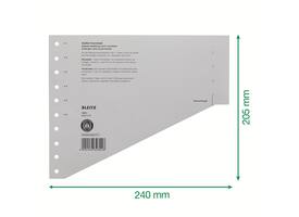 Scheidingsbladen Leitz A4 karton 200gr 11-gaats grijs 100 stuks