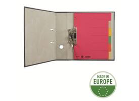 Tabbladen Leitz 4-gaats 4350 6-delig grijs karton