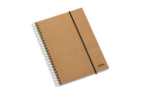 Notitieboek Kraft Line A5 140blz spiraal lijn