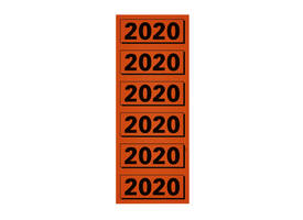 Rugetiket Elba 2020 57x25mm rood 120 stuks