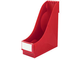 Tijdschriftencassette Leitz extra breed rood