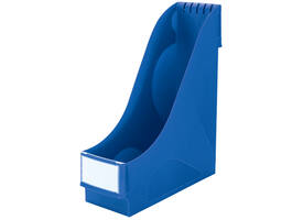 Tijdschriftencassette Leitz extra breed blauw