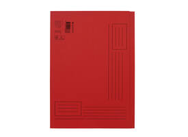 Vouwmap Quantore A4 ongelijke zijde 250gr rood