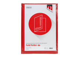 Vouwmap Quantore A4 ongelijke zijde 250gr rood