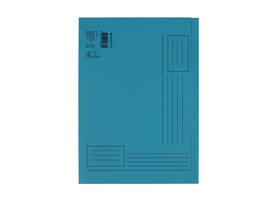 Vouwmap Quantore A4 ongelijke zijde 250gr blauw