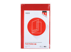 Vouwmap Quantore Folio ongelijke zijde 250gr rood