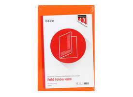 Vouwmap Quantore Folio ongelijke zijde 250gr oranje