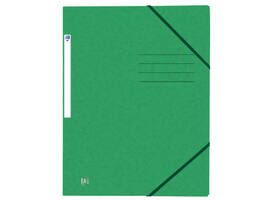 Elastomap Oxford Top File+ A4 3 kleppen 390gr groen
