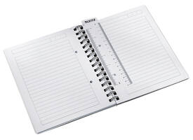 Notitieboek Leitz WOW A5 spiraal 160 pagina's lijn roze