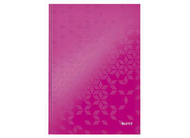 Notitieboek Leitz WOW A4 160 pagina's 90gr lijn roze