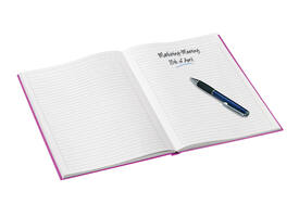 Notitieboek Leitz WOW A4 160 pagina's 90gr lijn roze