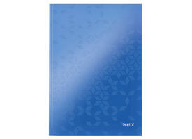 Notitieboek Leitz WOW A4 160blz 90gr lijn blauw