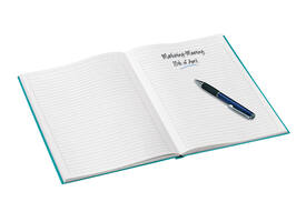 Notitieboek Leitz WOW A4 160 pagina's 90gr lijn ijsblauw