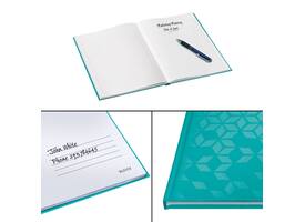 Notitieboek Leitz WOW A4 160 pagina's 90gr lijn ijsblauw