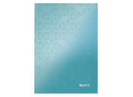 Notitieboek Leitz WOW A5 160blz 90gr lijn ijsblauw