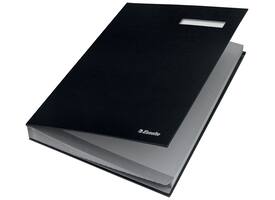 Vloeiboek Esselte 6210 karton 20 tabbladen zwart