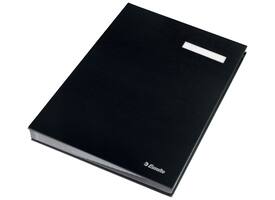 Vloeiboek Esselte 6210 karton 20 tabbladen zwart
