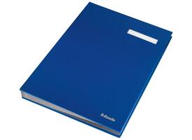 Vloeiboek Esselte karton 20 tabbladen blauw