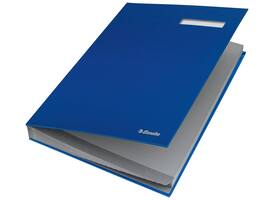 Vloeiboek Esselte karton 20 tabbladen blauw