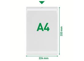 Insteekmap U-model Leitz Premium met ophangoog 0.20mm PVC A4 transparant 50 stuks