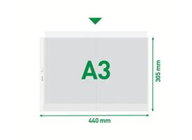 Showtas Leitz Premium copy safe 0.13mm PP A3 landscape transparant 50 stuks