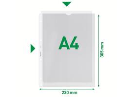 Showtas Leitz Premium met uitsnede copy safe 0.13mm PP A4 transparant 100 stuks