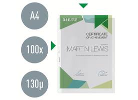 Showtas Leitz Premium met uitsnede copy safe 0.13mm PP A4 transparant 100 stuks