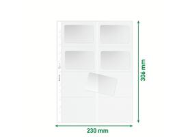 Showtas Leitz Premium voor visitekaartjes copy safe PP A4 glashelder 10 stuks