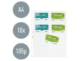 Showtas Leitz Premium voor visitekaartjes copy safe PP A4 glashelder 10 stuks