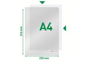 Insteekmap L-model Leitz Premium copy safe 0.15mm PVC A4 transparant 100 stuks