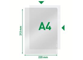 Insteekmap L-model Leitz Premium lasnaad copy safe 0.15mm PVC A4 transparant 100 stuks