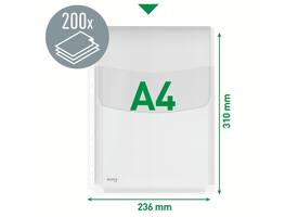 Harmonica showtas Leitz Premium met klep 0.17mm PVC A4 5 stuks