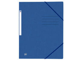 Elastomap Oxford Top File+ A4 3 kleppen 390gr blauw