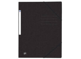 Elastomap Oxford Top File+ A4 3 kleppen 390gr zwart