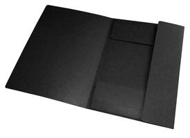 Elastomap Oxford Top File+ A4 3 kleppen 390gr zwart